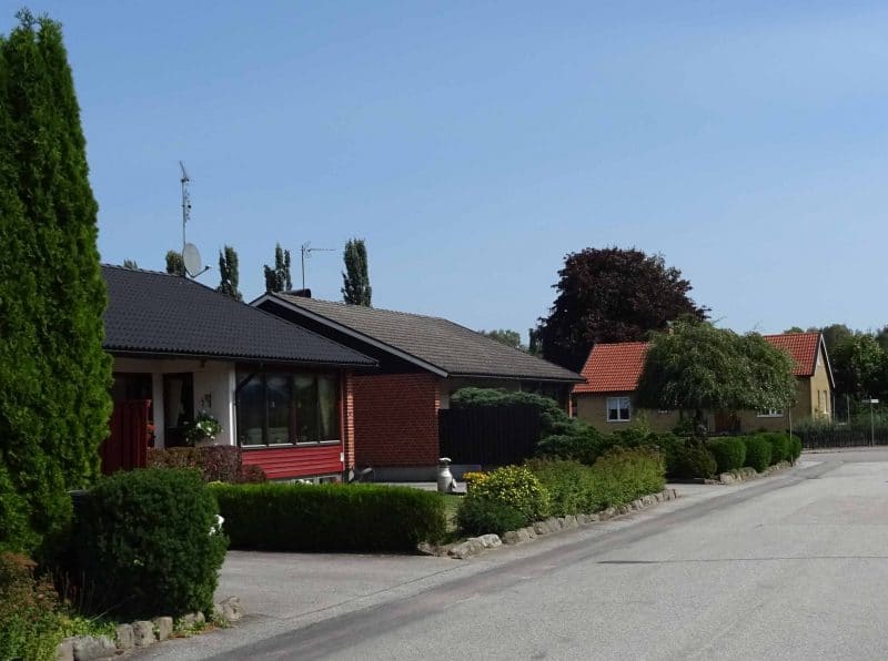 Villaområde med risk för radon i hus